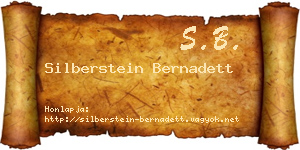 Silberstein Bernadett névjegykártya